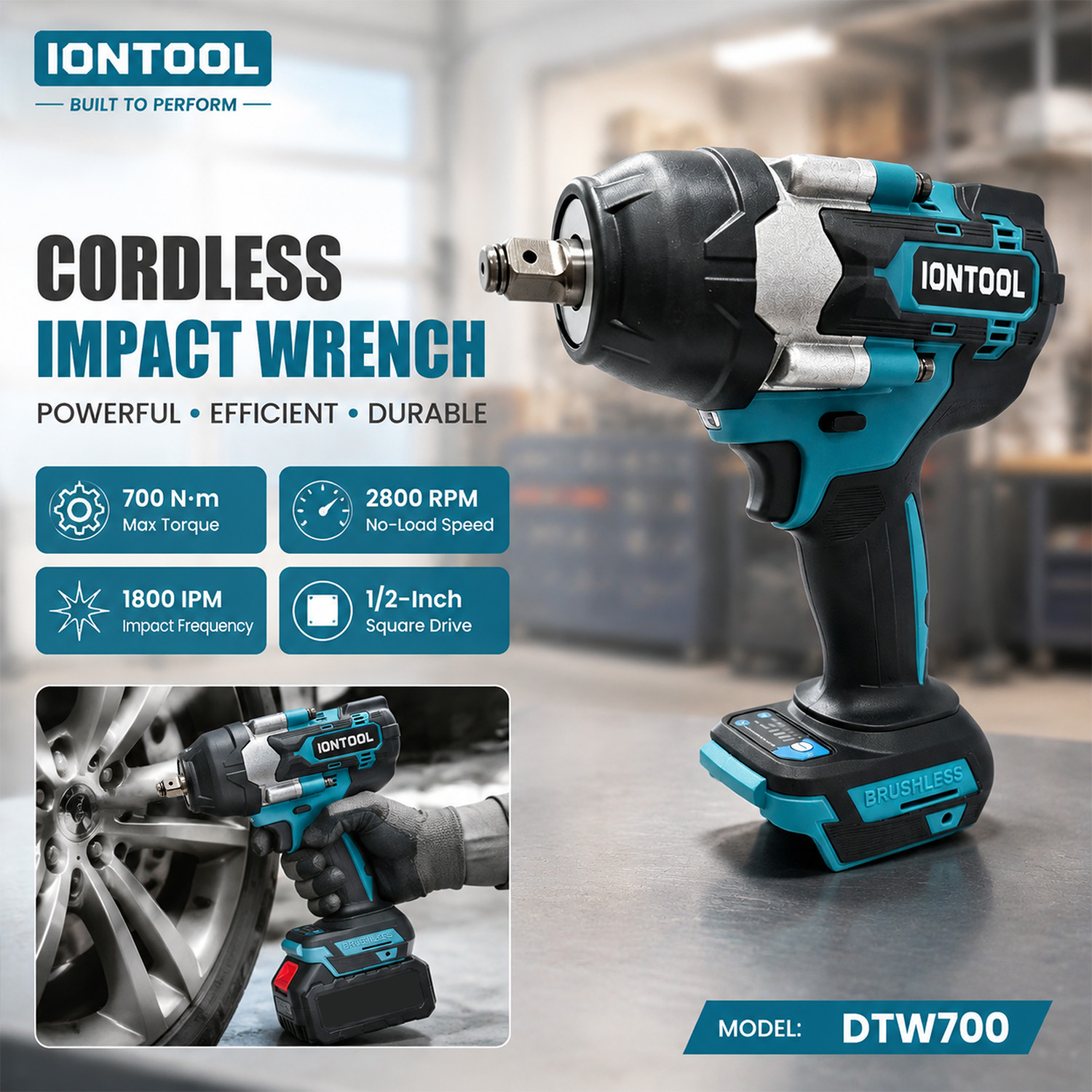 IONTOOL DTW700 Anti-slip Cordl - Power Tools And Engineering recension och pris